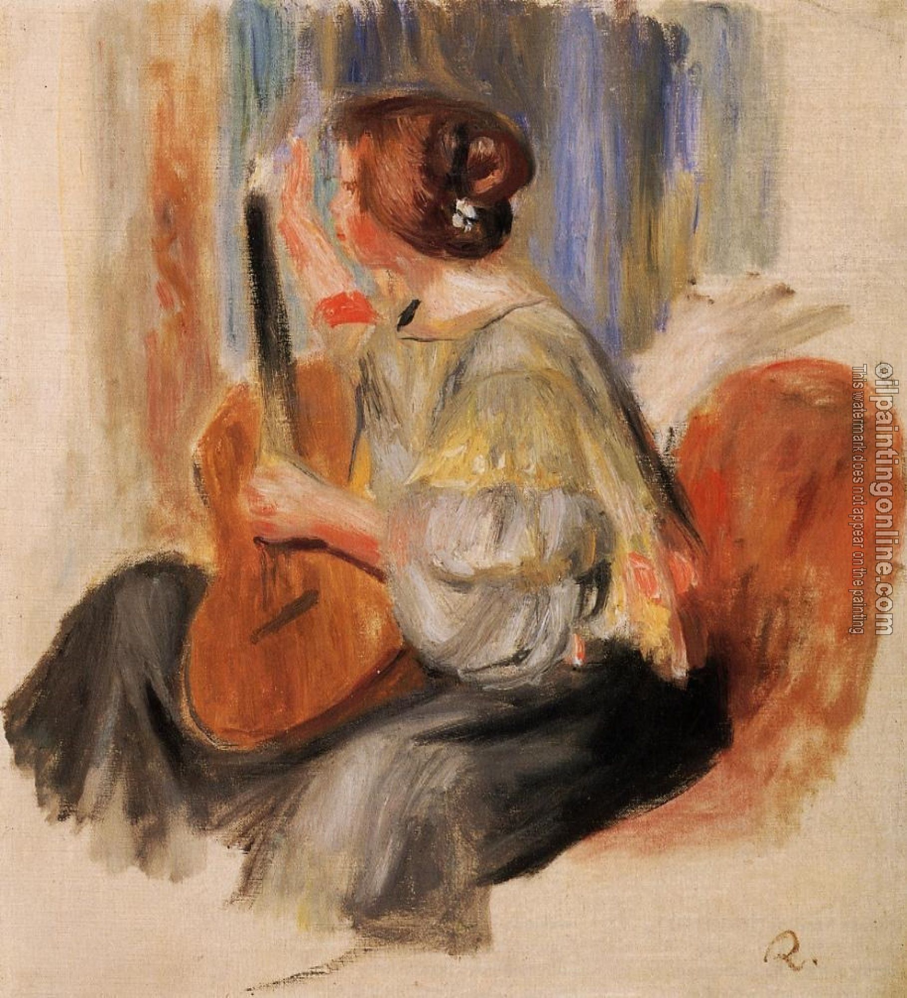 Renoir, Pierre Auguste - Woman with Guitar